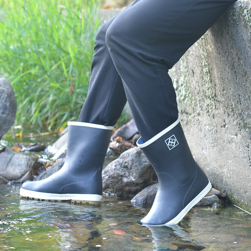 men's women's Water Shoes Fishing Boots Short Rubber Rain Boots