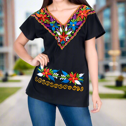 Blusa Bordada TM-77170 Embroidered Blouse