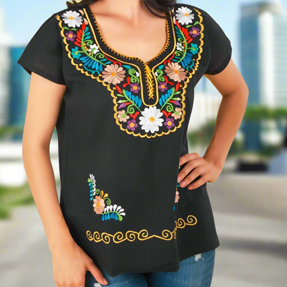 Blusa Bordada TM-77511 Embroidered Blouse