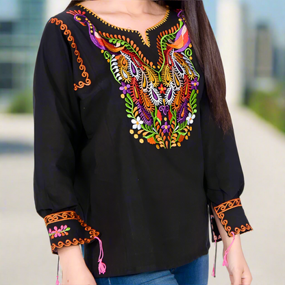 Blusa Bordada TM-77531 Embroidered Blouse