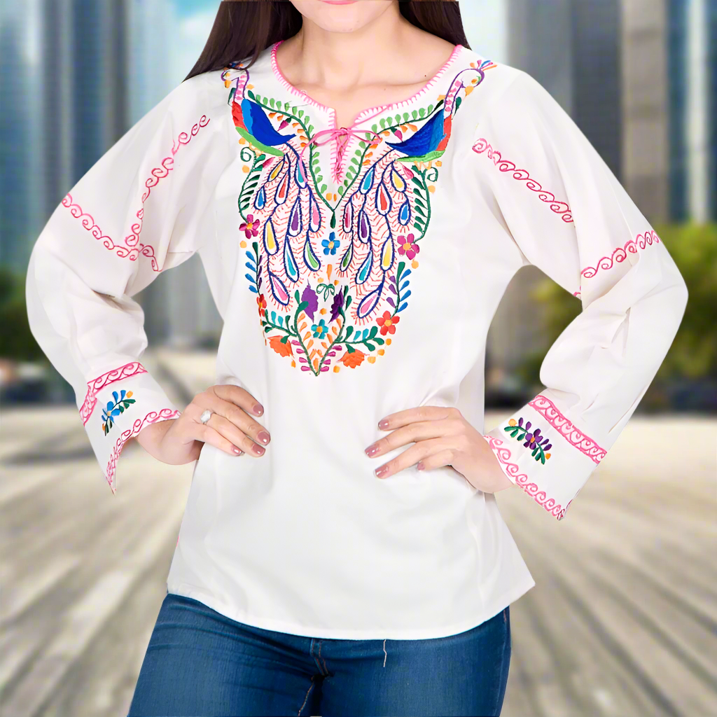 Blusa Bordada TM-77532 Embroidered Blouse