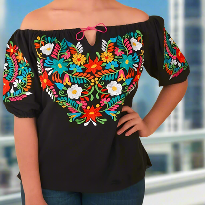 Blusa Bordada TM-77538 Embroidered Blouse