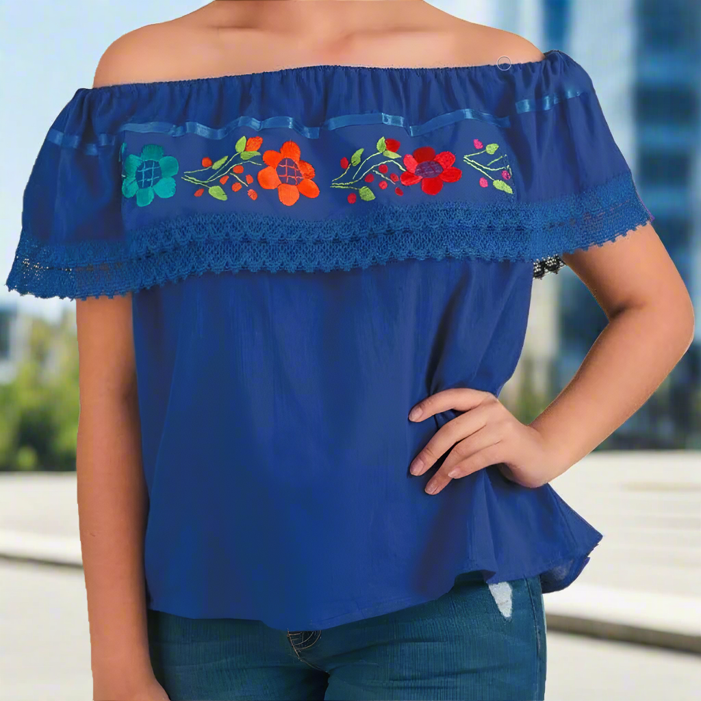 Blusa Campesina Bordada TM 77218 Embroidered Blouse Nantli s Online Store Footwear Clothing and Accessories