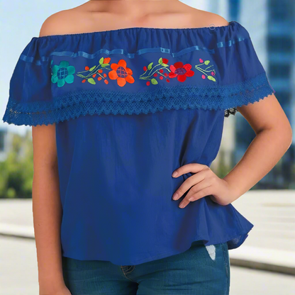 Blusa Campesina Bordada TM-77218 Embroidered Blouse