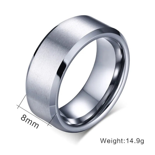 Ring for men Top Quality 8mm Tungsten Ring for Men Classic Wedding Jewelry Hand Polish Anillo