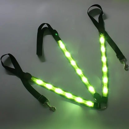 Horse tack New Horse Webbing Harness Collar Breastplate Adjustable Night Visible LED Light Chest Belt Safe Riding Equipment