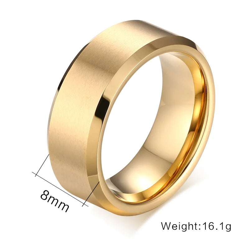 Ring for men Top Quality 8mm Tungsten Ring for Men Classic Wedding Jewelry Hand Polish Anillo