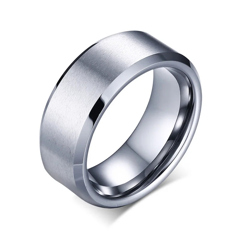 Ring for men Top Quality 8mm Tungsten Ring for Men Classic Wedding Jewelry Hand Polish Anillo