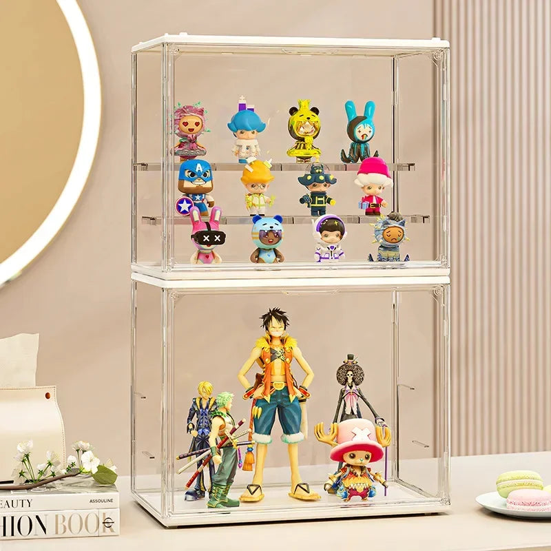 Organizers 1Pcs Acrylic Showcase for Collectible Figures and Clear Display Blind Box Toys, Stand for LEGO and Bubblegum Pop Mart