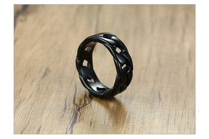 Ring For men Stylish Fixed Link Chain Ring for Men High Quality Stainless Steel Male Bands Unique Gift for Him Anillo