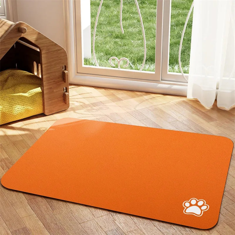 Pet Mat Absorbent Dog feeding Mat for Food and Water Easy to Clean Pet Placemats Quick Dry Dog Mat for Messy Drinkers