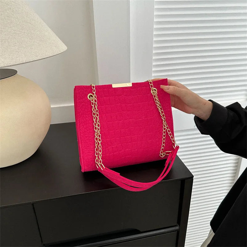 Handbag Ladies Fashion Crossbody Large Capacity Crocodile Print Shoulder Bag Girls Casual Handbag