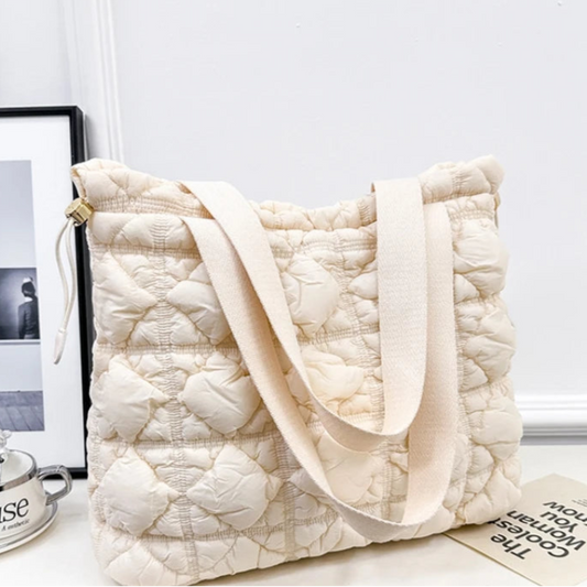 Handbag Fashionable Women's Tote Bag Large Shoulder Tote Bag Drawstring Closure Quilted Cloud Tote Bag