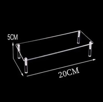 Organizers 1-4 Tier Acrylic Display Stand Durable Display Rack For Cupcake Perfume Doll Transparent Trapezoidal Blind Box Storage Shelf