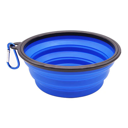 Pet Bowl Folding Bowl for Dogs Universal Silicone Eating Utensils Outdoor Portable Dog Basin for Dogs To Go Out To Hold Food