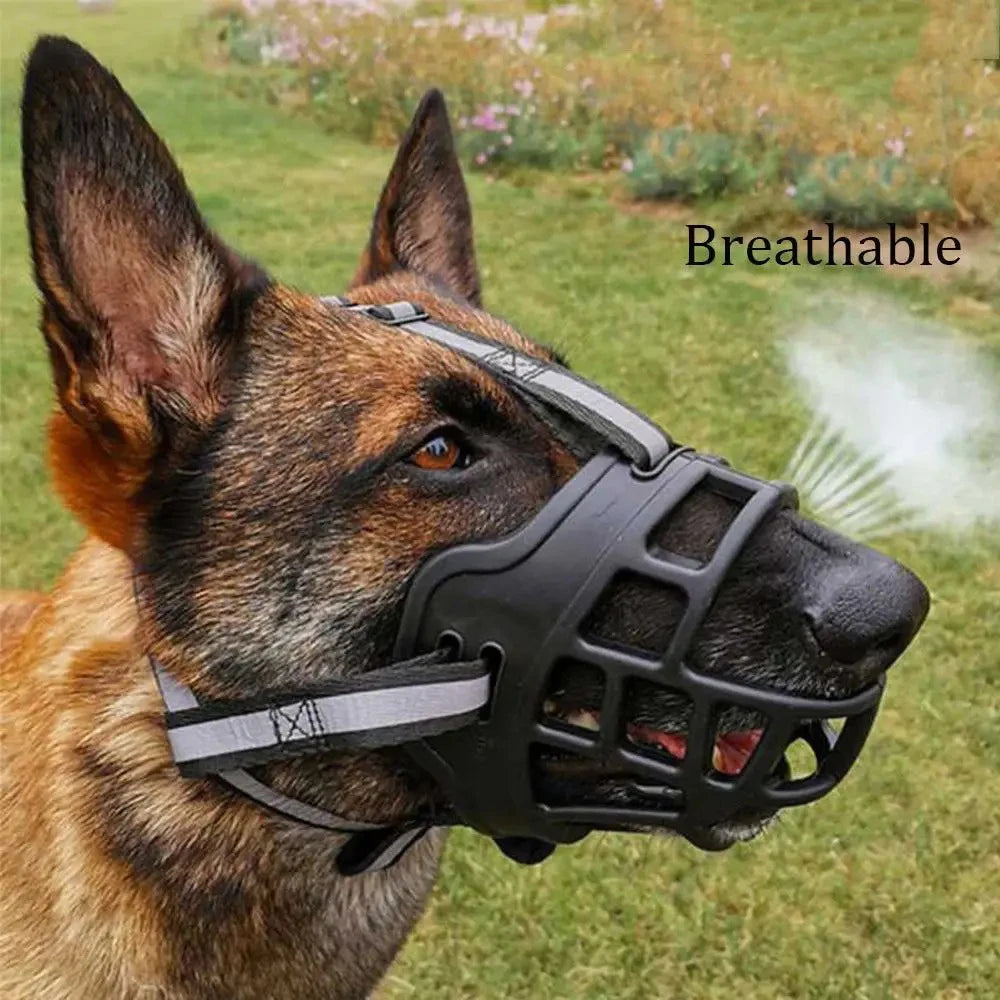 Pet Muzzle Soft Silicone Pet Dog Muzzle Anti-biting Chewing Mask Breathable Basket Dog Muzzle Durable Strong Mask Muzzle pet Dog Supplies