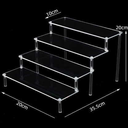 Organizers 1-5 Tier Acrylic Display Stand Clear Display Riser Rack for Cupcake Perfume Doll Décor Organizer for Figures