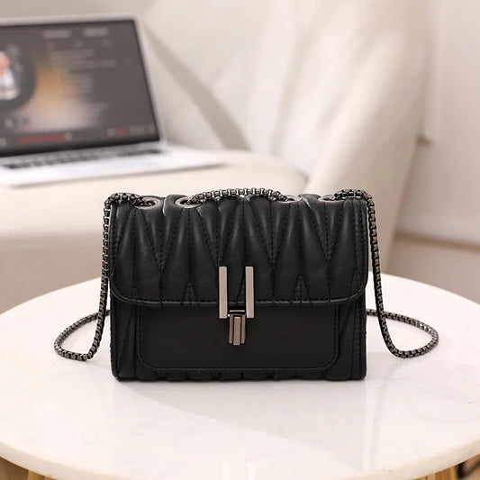 Handbag Fashionable Girl Crossbody Bag New Little Women's Chain Shoulder Bag Simple Solid Color Women's