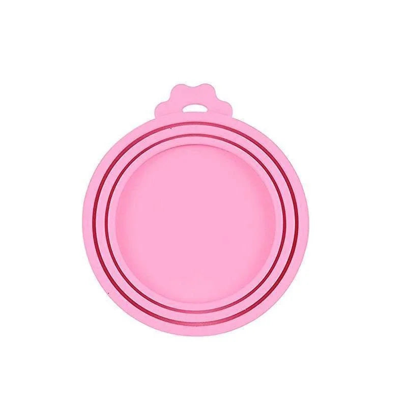 Pet Feeding Accessories Reusable 3 In 1 Pet Food Can Silicone Cover Dogs Cats Storage Tin Cap Lid Seal Cover Pet Supplies Suitable For 8.5cm/7.5cm/6.5cm