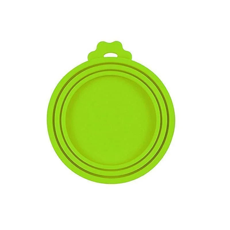 Pet Feeding Accessories Reusable 3 In 1 Pet Food Can Silicone Cover Dogs Cats Storage Tin Cap Lid Seal Cover Pet Supplies Suitable For 8.5cm/7.5cm/6.5cm