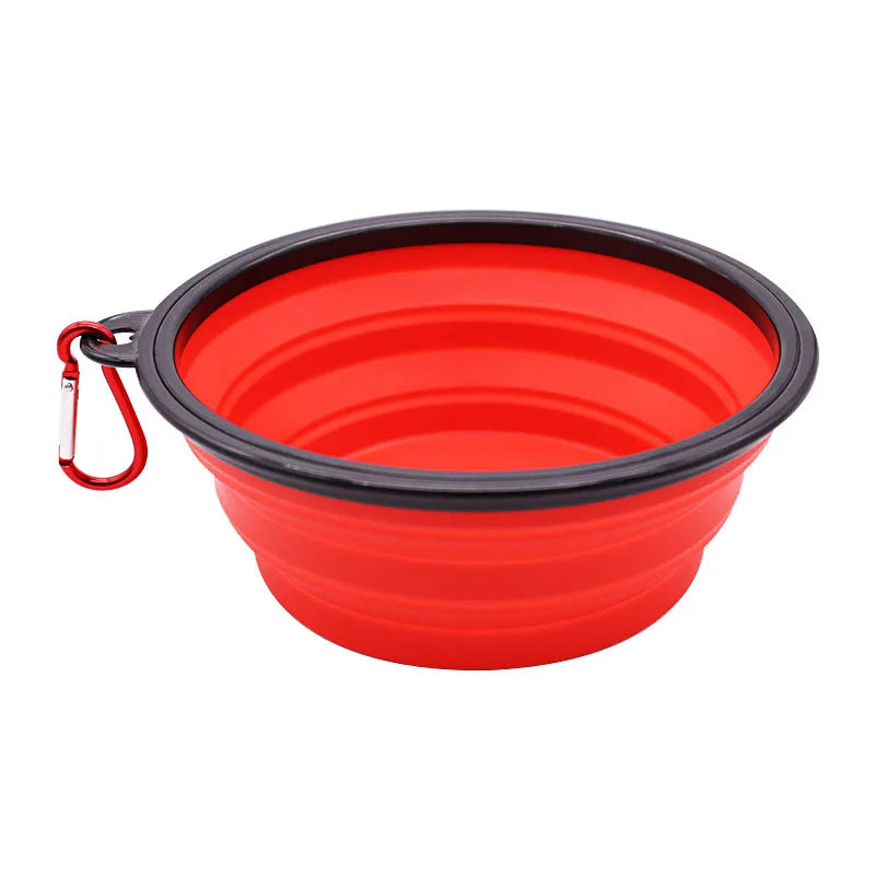 Pet Bowl Folding Bowl for Dogs Universal Silicone Eating Utensils Outdoor Portable Dog Basin for Dogs To Go Out To Hold Food