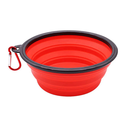 Pet Bowl Folding Bowl for Dogs Universal Silicone Eating Utensils Outdoor Portable Dog Basin for Dogs To Go Out To Hold Food