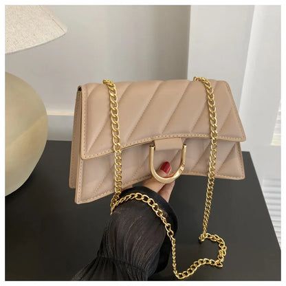 Handbag Satchels Fashion Girl Small Bag Retro Pure Color Ladies Shoulder Bag Classic Chain Girl Crossbody Bag