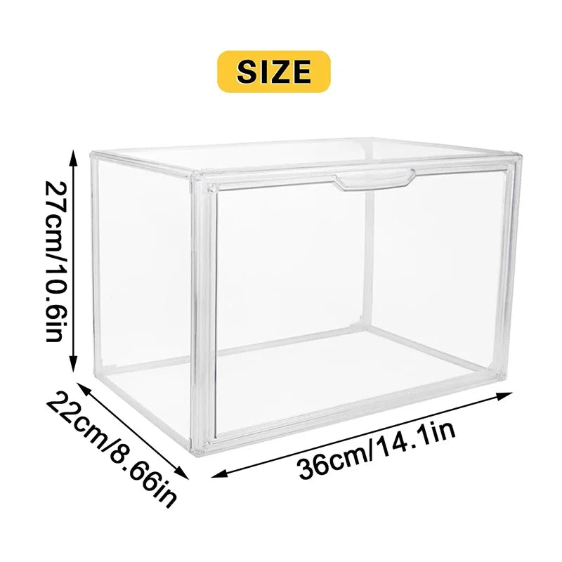 Organizers Transparent Storage Box Blind Box Showcase Helmet Book Showcase Display Dustproof For jewelry Fingures Organizes Acrylic Box