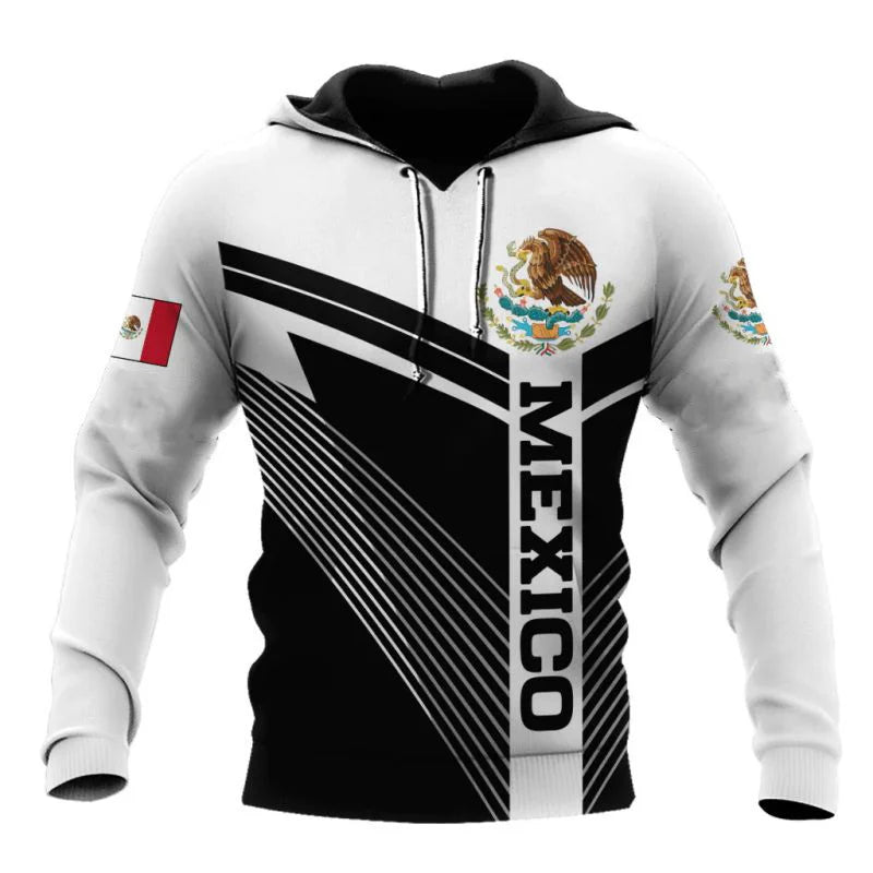 Mexican Emblem Printing Hoodies For Men and Kids Nantlis 013