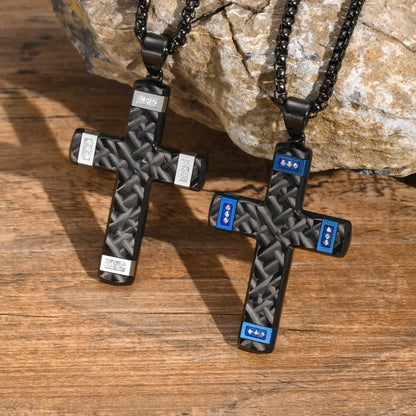 Pendant for Men High End Cross Pendant Necklaces for Men Two Tones Thick Cross Necklace