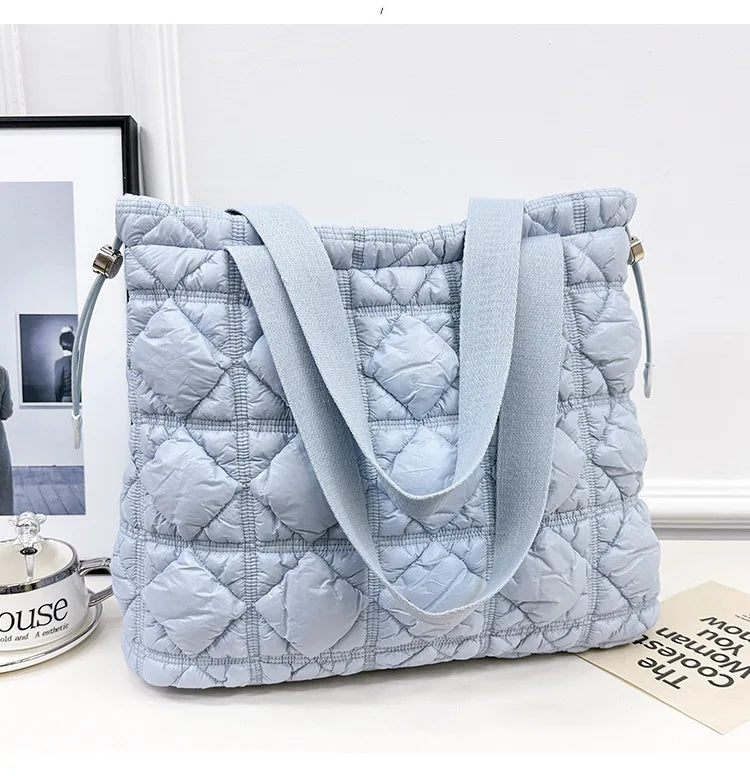 Handbag Fashionable Women's Tote Bag Large Shoulder Tote Bag Drawstring Closure Quilted Cloud Tote Bag