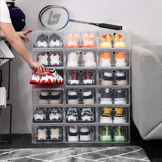 Organizers 6pcs/set Antioxidant shoe cabinet High Transparent storage box dustproof shoe organizer box