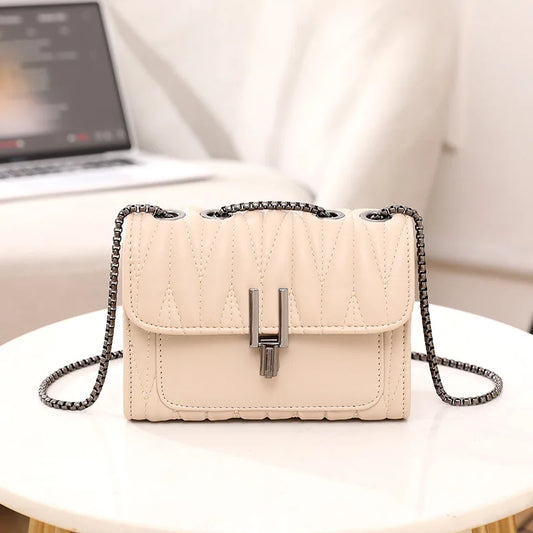 Handbag Fashionable Girl Crossbody Bag New Little Women's Chain Shoulder Bag Simple Solid Color Women's