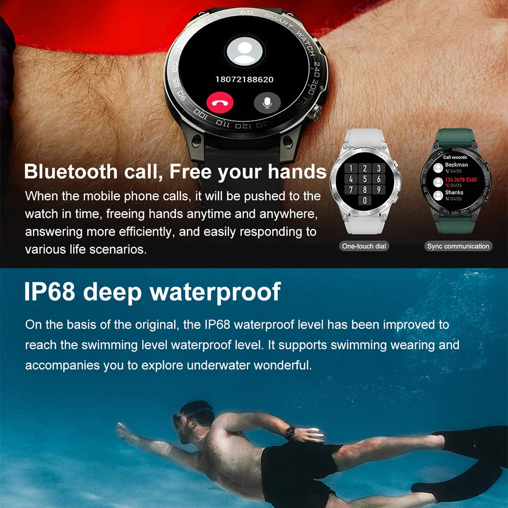 Smart Watch NFC Bluetooth Call GPS Tracker Fitness Waterproof Sport Smartwatch for men or women