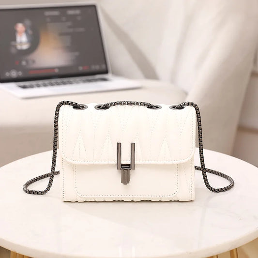 Handbag Fashionable Girl Crossbody Bag New Little Women's Chain Shoulder Bag Simple Solid Color Women's