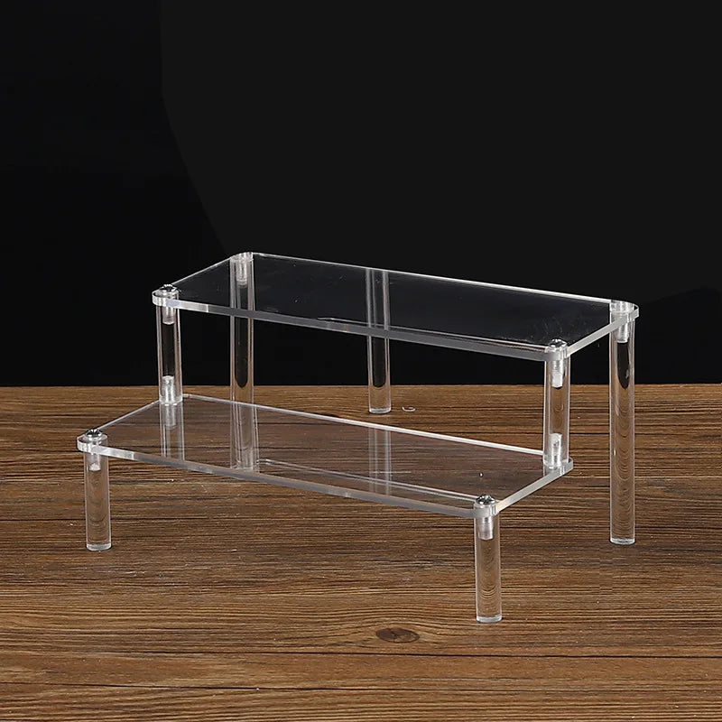 Organizers 1-5 Tier Acrylic Display Stand Clear Display Riser Rack for Cupcake Perfume Doll Décor Organizer for Figures