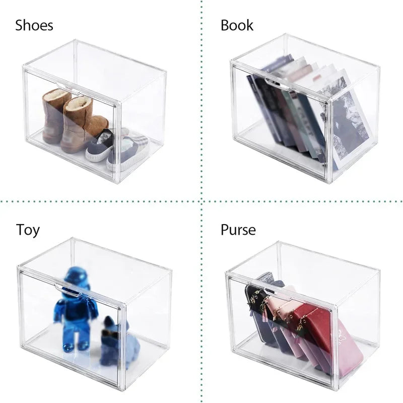 Organizers Transparent Storage Box Blind Box Showcase Helmet Book Showcase Display Dustproof For jewelry Fingures Organizes Acrylic Box