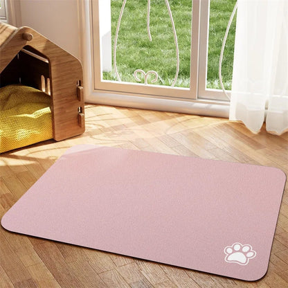 Pet Mat Absorbent Dog feeding Mat for Food and Water Easy to Clean Pet Placemats Quick Dry Dog Mat for Messy Drinkers