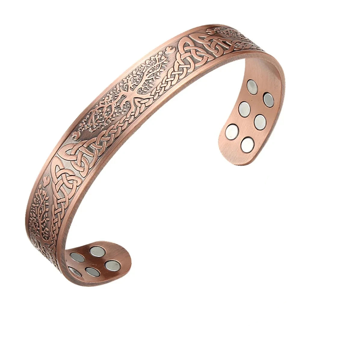 Pure Copper 3500 Gauss Magnetic Therapy Open Cuff Bracelets for men and women