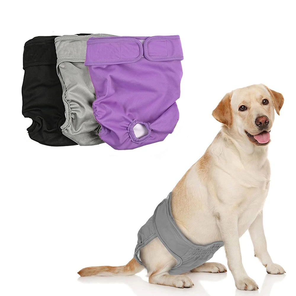 Pet Diapers Washable Wraps for Female Dog Shorts Highly Absorbent Puppy Nappies Adjustable Pet Panties for Small Medium Large Girl Dogs