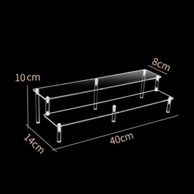 Organizers 1-5 Tier Acrylic Display Stand Clear Display Riser Rack for Cupcake Perfume Doll Décor Organizer for Figures