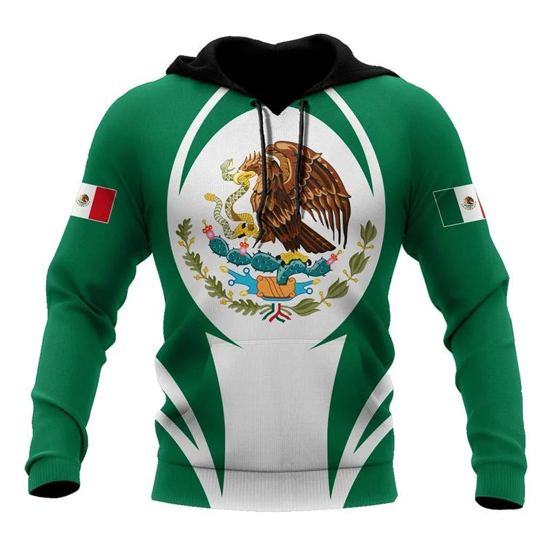 Mexican Emblem Printing Hoodies For Men and Kids Nantlis 015