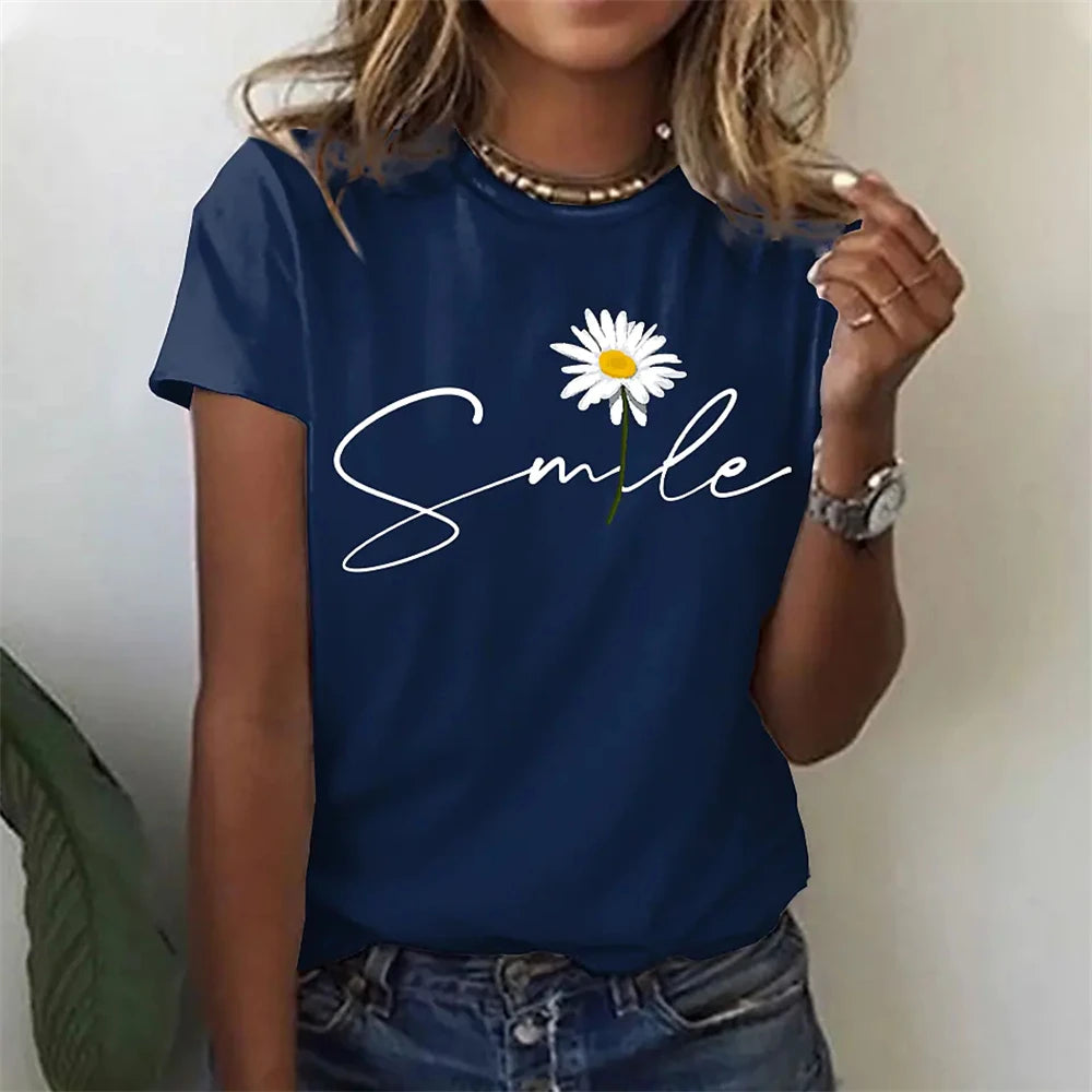 T-Shirt for Women Fashion 3D Print T Shirt For Women Short Sleeve Girl Tee Summer Casual O-neck T-Shirts Girls Clothing