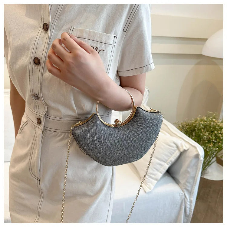 Handbag Fashion Chain Girls Shoulder Evening Complementary Bag New Ladies Tote Dumpling Bag Retro