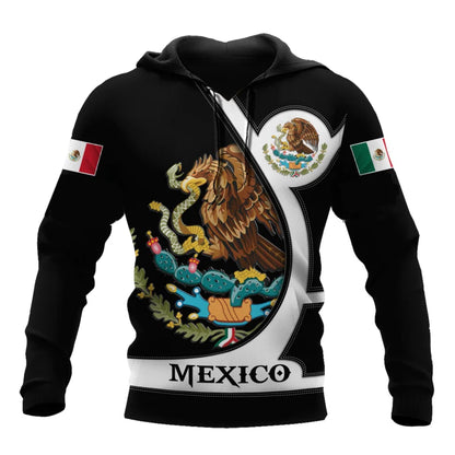 3D Mexico Emblem Printing Hoodies For Men Kid Cool Streetwear Tracksuit Women Sports Hoodie Unisex Fashion Clothes