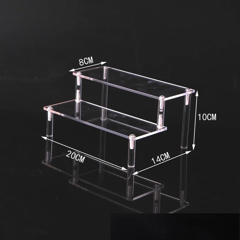 Organizers 1-5 Tier Acrylic Display Stand Clear Display Riser Rack for Cupcake Perfume Doll Décor Organizer for Figures