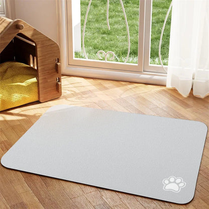 Pet Mat Absorbent Dog feeding Mat for Food and Water Easy to Clean Pet Placemats Quick Dry Dog Mat for Messy Drinkers