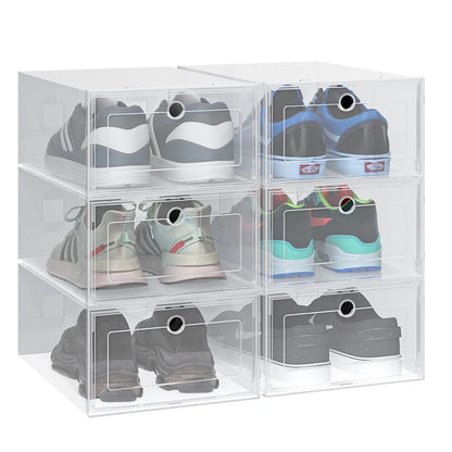 Organizers 6pcs/set Antioxidant shoe cabinet High Transparent storage box dustproof shoe organizer box