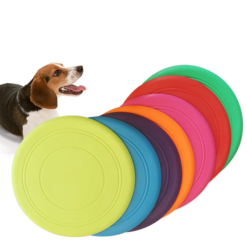 Pet Toys 7 Colors Silicone Flying Saucer Funny Dog Cat Toy Dog Game Flying Discs Resistant Chew Puppy Training Interactive Pet Supplies