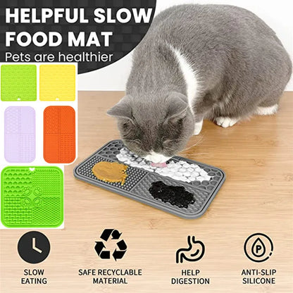 Pet Supplies Dog Silicone Distracted Licking Food Pad pet Slow Food Bowl Sucker Placemat Pet Anti-slip Anti-choking Eating Gear